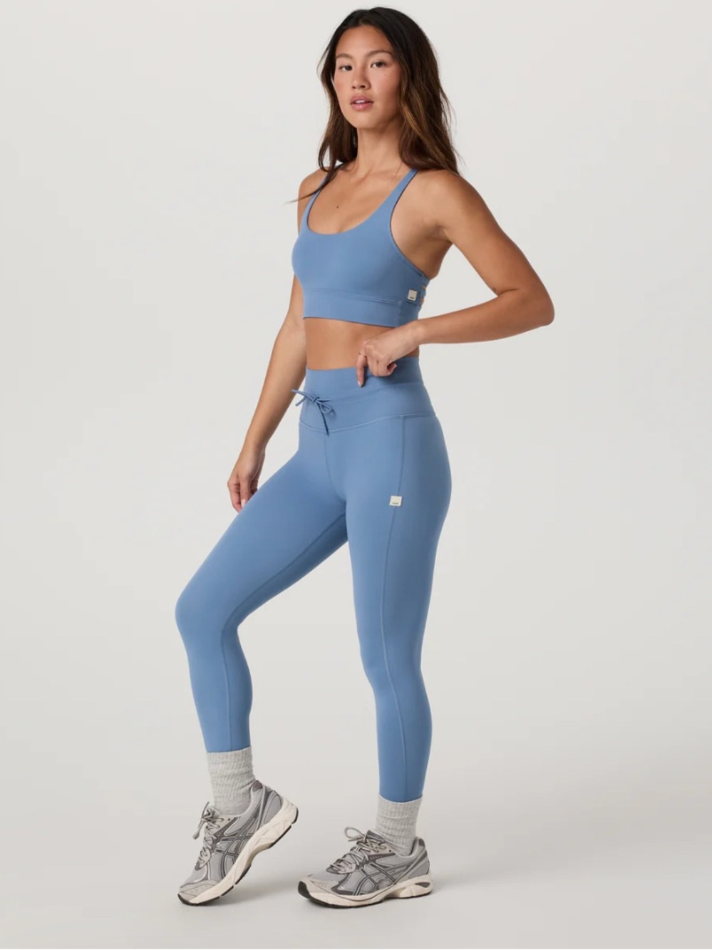 NWOT Vuori Steel Blue Active Leggings with Drawstring